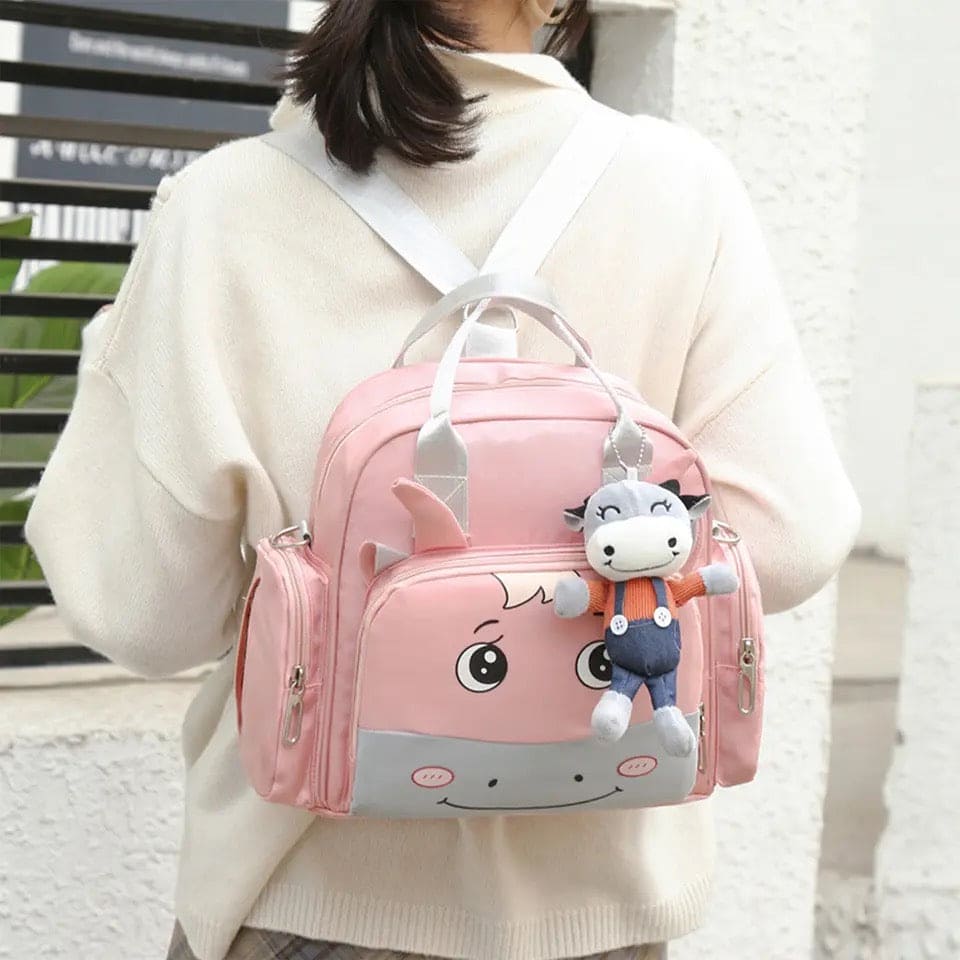Luxury Multifunction Mother Backpack, Cartoon Cow Waterproof Diaper Bag, Fashion Mummy Baby Bag, Convenient Baby Nursing Bag, Oxford Cartoon Women Backpack, Large Capacity Women Handbag With Side Pockets, Mommy Multipurpose Bag Luxury Multifunction Mother Backpack, Cartoon Cow Waterproof Diaper Bag, Fashion Mummy Baby Bag, Convenient Baby Nursing Bag, Oxford Cartoon Women Backpack, Large Capacity Women Handbag With Side Pockets, Mommy Multipurpose Bag